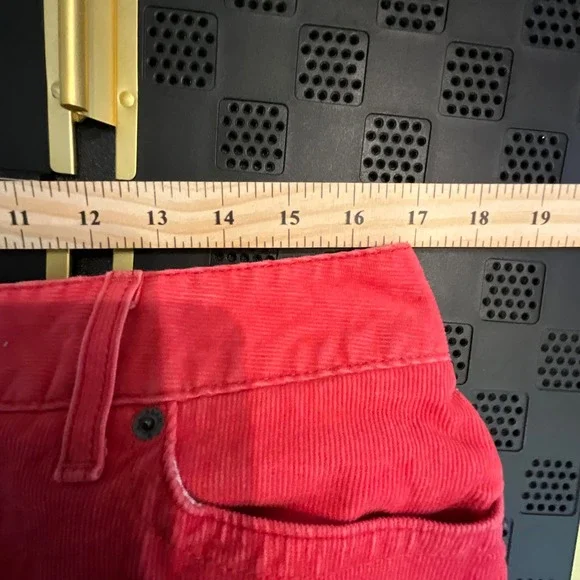 VTG LLBean Corduroy 14P Pants Suit Set 20P Jacket Pink Womens Embroidered Cuffs